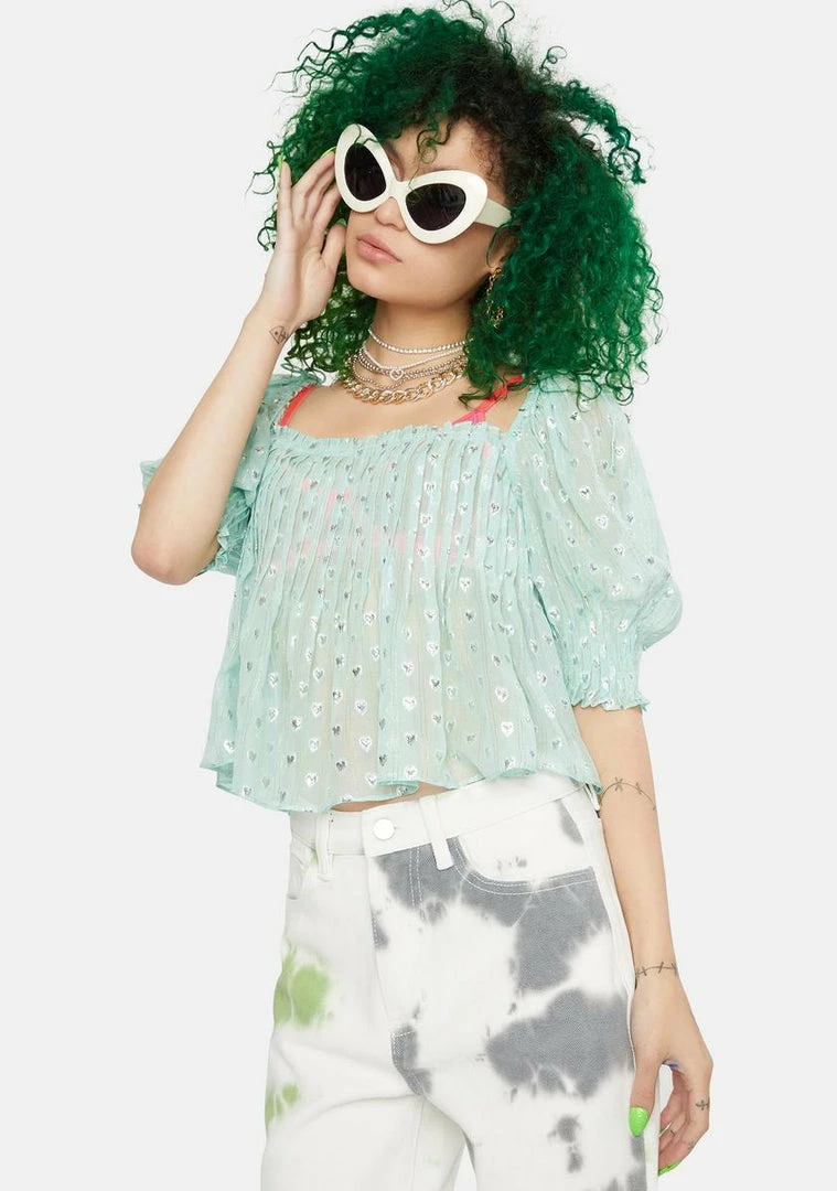 Cheap ✨ For Love & Lemons Tops Jana Chiffon Blouse ✨ 2 For Love & Lemons Tops Jana Chiffon Blouse
