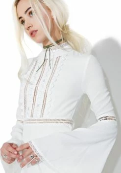 For Love & Lemons Willow Bell Sleeve Dress