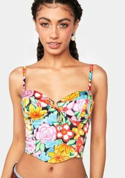 For Love & Lemons Bustier Crop Top Mallory Corset Top