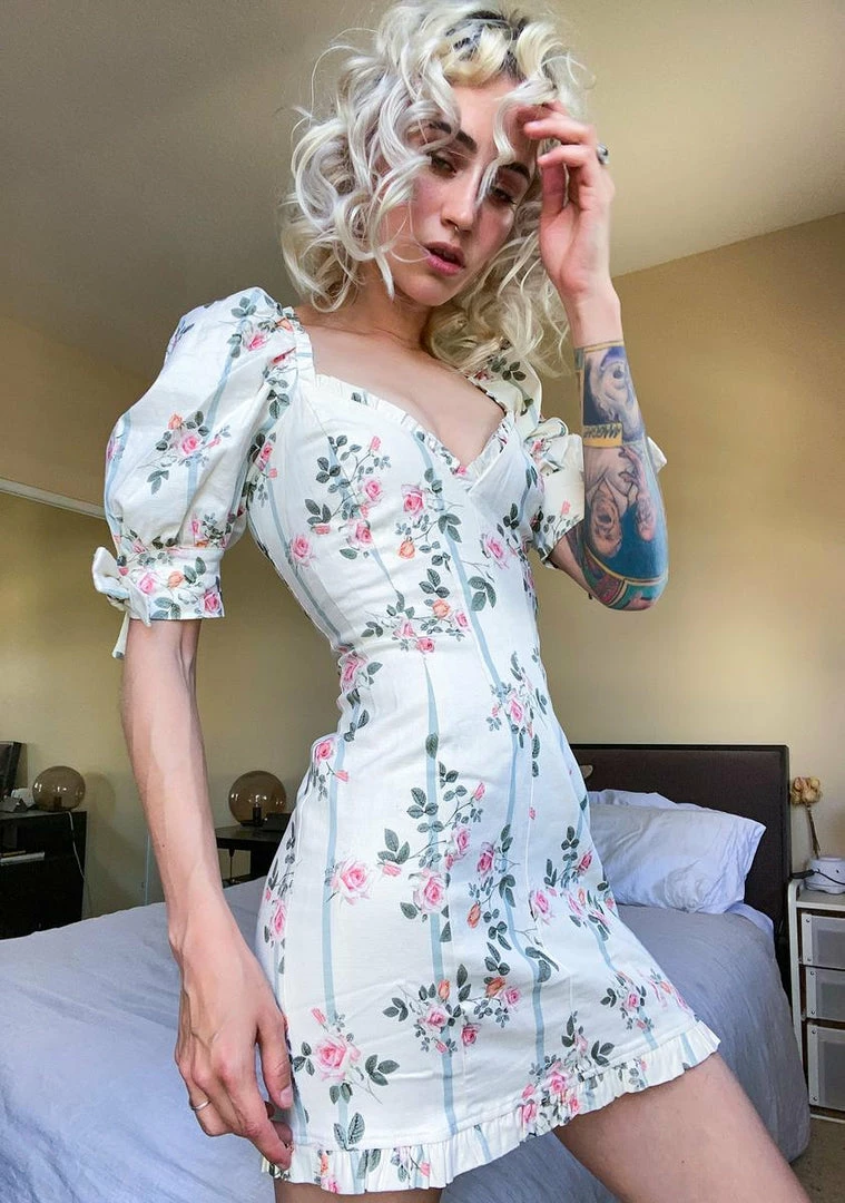 Best reviews of 𧨠For Love & Lemons Rose Stripe Mini π Dress β 1 For Love & Lemons Rose Stripe Mini Dress