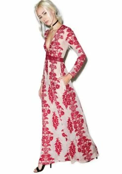 For Love & Lemons Temecula Wine Maxi Dress Dresses