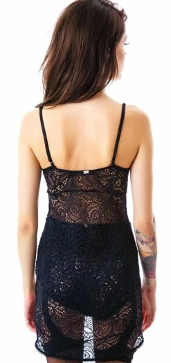 For Love & Lemons Lace Sex Kitten Slip Lingerie & Sleepwear