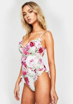 For Love & Lemons Spring Garden One Piece Swimsuit