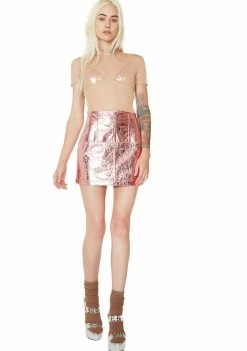 New π For Love & Lemons Luna Metallic π Skirt Bottoms π 9 For Love & Lemons Luna Metallic Skirt Bottoms
