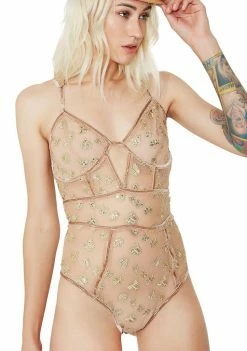 For Love & Lemons Golden Garden Bodysuit