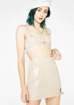 For Love & Lemons High Roller Latex Skirt
