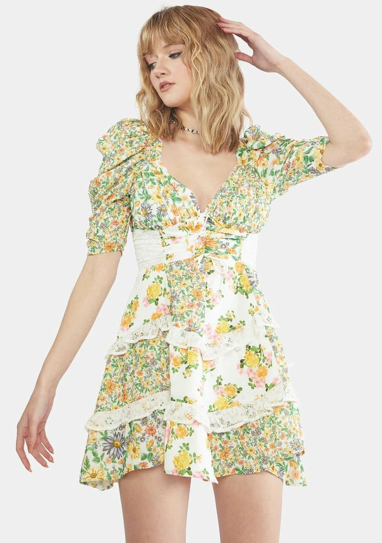 Outlet π For Love & Lemons Rosalyn Mini π Dress π 1 For Love & Lemons Rosalyn Mini Dress