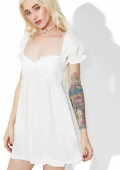 For Love & Lemons Dresses Crema Babydoll Dress