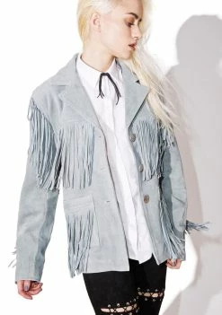 For Love & Lemons Fringe Suede Jacket
