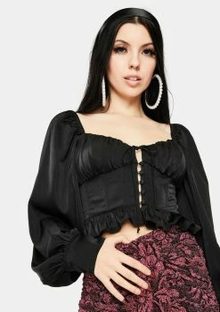 For Love & Lemons Carina Corset Blouse Tops