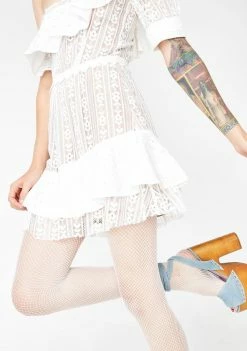 For Love & Lemons Dresses Lovebird Lace Mini Dress