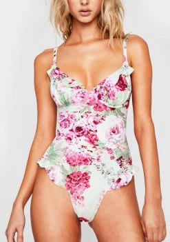 For Love & Lemons Spring Garden One Piece Swimsuit