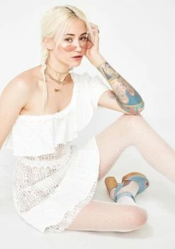 For Love & Lemons Dresses Lovebird Lace Mini Dress