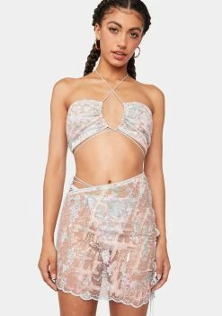 For Love & Lemons Monique Mini Skirt