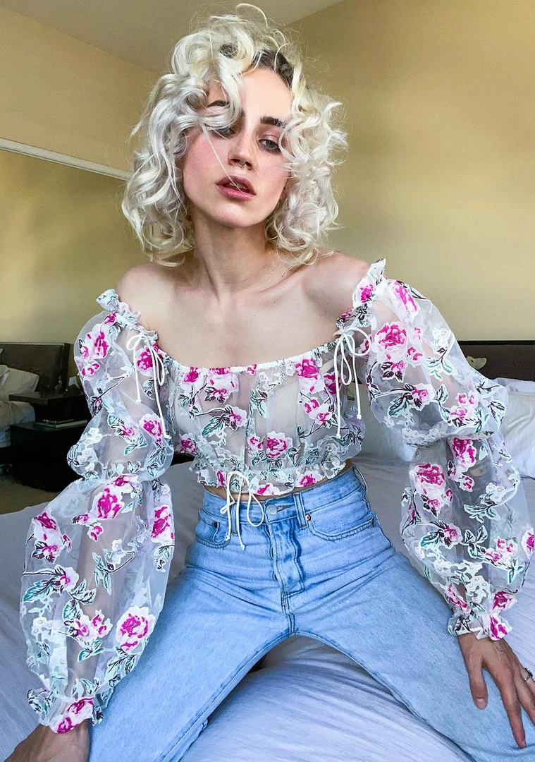 Best reviews of 🥰 For Love & Lemons Lovell Burnout Crop Top Tops ❤️ 1 For Love & Lemons Lovell Burnout Crop Top Tops