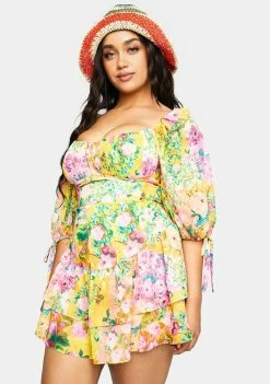 For Love & Lemons Plus Nina Mini Dress Dresses