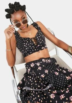 For Love & Lemons Tops Camellia Crop Top