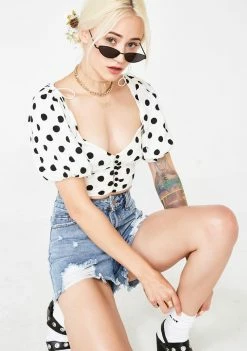 For Love & Lemons Tops Lexington Crop Top