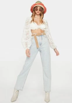 For Love & Lemons Daniela Crop Top Tops