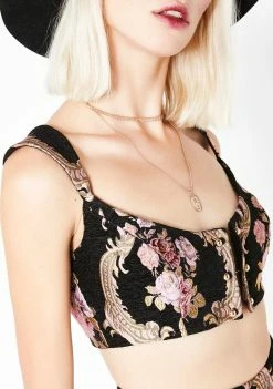 New β For Love & Lemons Brocade Crop Top π₯ 7 For Love & Lemons Brocade Crop Top
