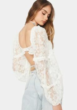 For Love & Lemons Daniela Crop Top Tops