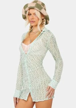 For Love & Lemons Drea Long Sleeve Mini Dress