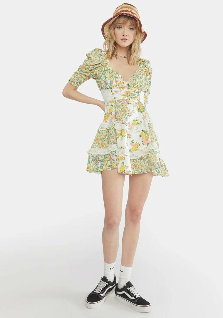 Outlet π For Love & Lemons Rosalyn Mini π Dress π 3 For Love & Lemons Rosalyn Mini Dress