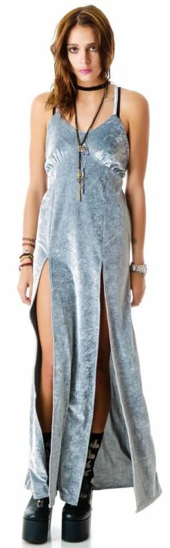 For Love & Lemons Silver Vixen Maxi Dress Dresses