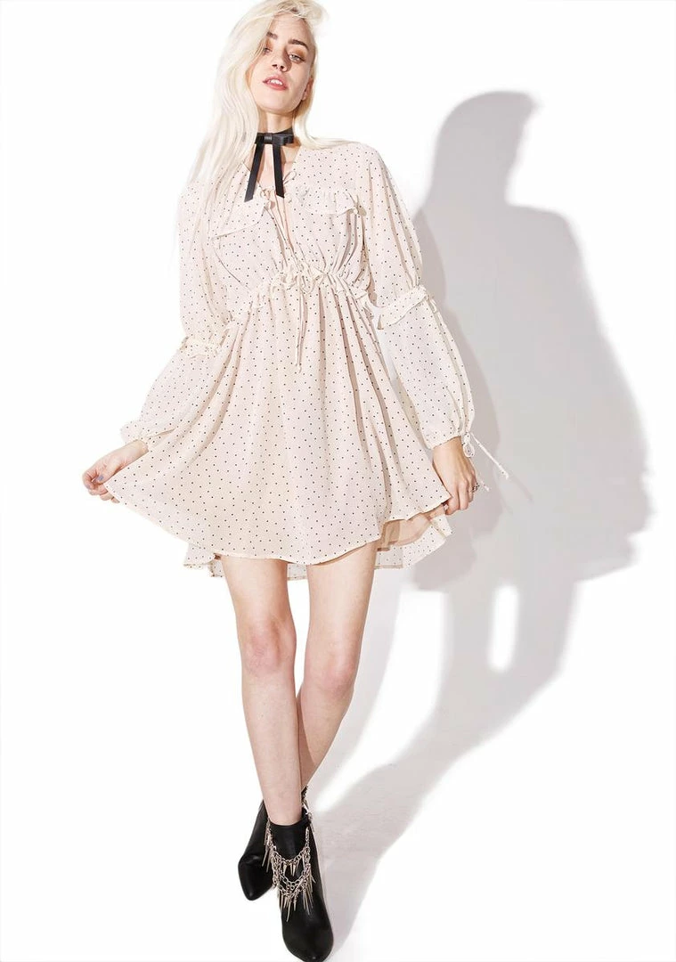 Budget π For Love & Lemons Creme Dot Truffles A-Line π Dress π Dresses π 5 For Love & Lemons Creme Dot Truffles A-Line Dress Dresses