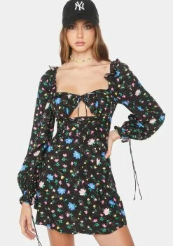 For Love & Lemons Lexy Long Sleeve Mini Dress Dresses