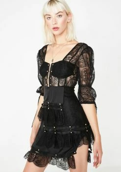 For Love & Lemons Sabina Tiered Mini Dress
