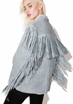 For Love & Lemons Fringe Suede Jacket