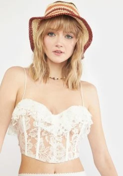 For Love & Lemons Jillian Corset Crop Top