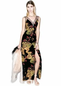 For Love & Lemons Dusty Rose Maxi Dress
