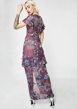 For Love & Lemons Cleo Floral Maxi Dress