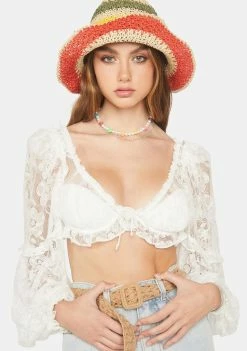 For Love & Lemons Daniela Crop Top Tops