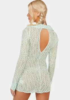 For Love & Lemons Drea Long Sleeve Mini Dress