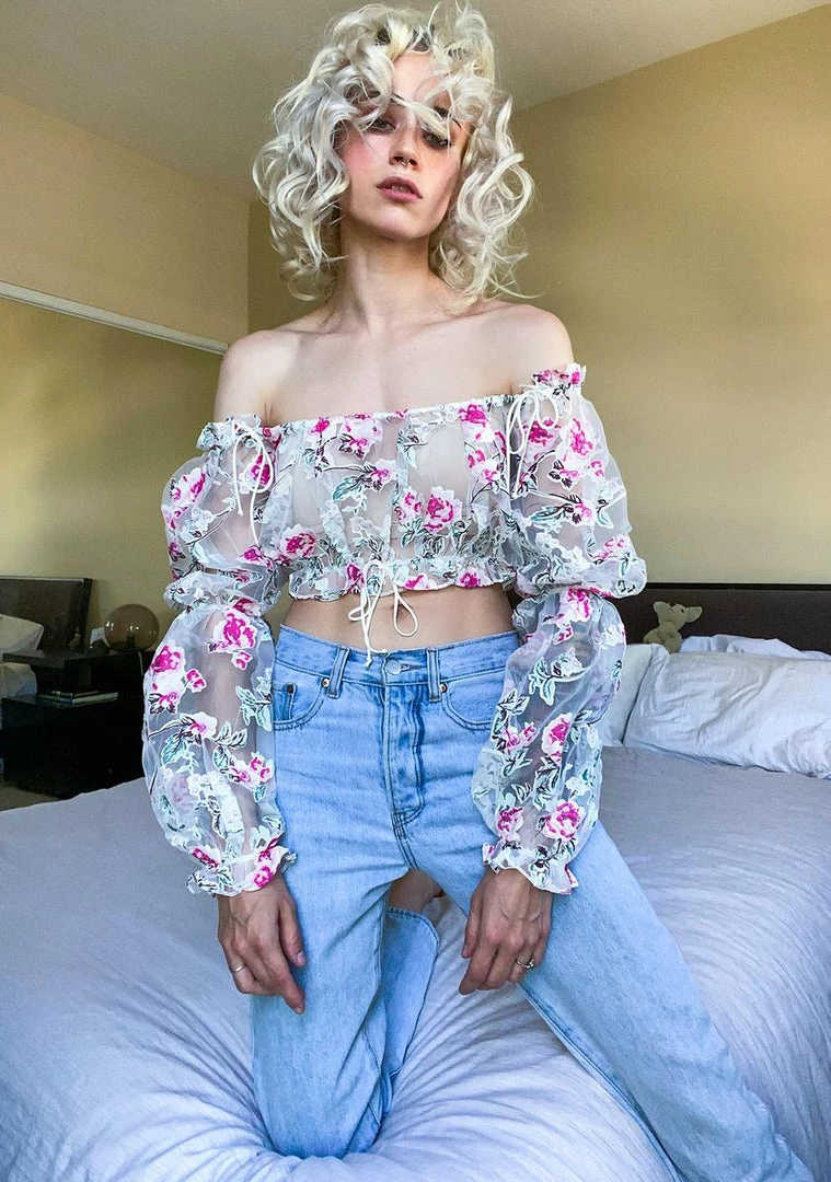 Best reviews of 🥰 For Love & Lemons Lovell Burnout Crop Top Tops ❤️ 3 For Love & Lemons Lovell Burnout Crop Top Tops