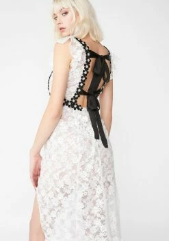 For Love & Lemons Dresses Isabel Embroidered Midi Dress