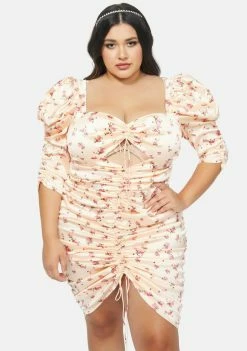For Love & Lemons Plus Aster Floral Midi Dress