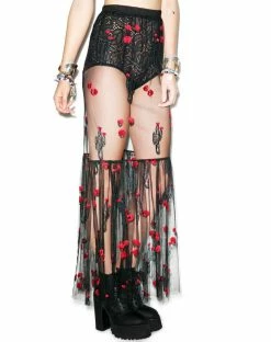 For Love & Lemons Desert Rose Maxi Skirt