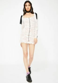 For Love & Lemons Beverly Pleated Mini Dress Dresses
