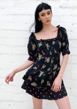 For Love & Lemons Wilson Print Mini Dress