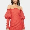 For Love & Lemons Clarisse Off Shoulder Mini Dress