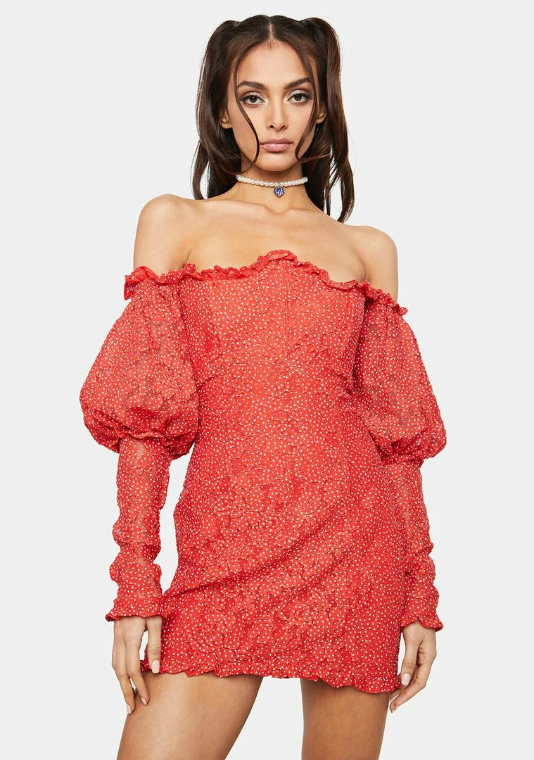 New 𧨠For Love & Lemons Clarisse Off Shoulder Mini π Dress π 1 For Love & Lemons Clarisse Off Shoulder Mini Dress