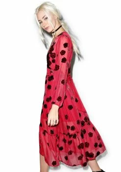 For Love & Lemons Sierra Scarf Midi Dress