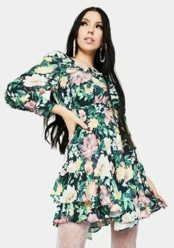 For Love & Lemons Dresses Shiloh Floral Mini Dress