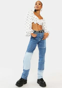 For Love & Lemons Viola Crop Top