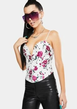For Love & Lemons Tops Bobbie Floral Corset Top