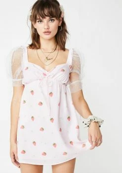 For Love & Lemons Shortcake Puff Sleeve Dress Dresses